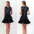 Bronx And Banco Alexa Ruffle Dress Black | Navy
